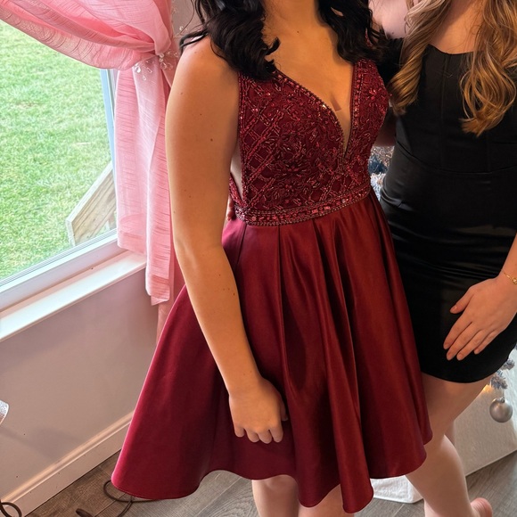 ASPEED DRESS, BURGUNDY, size XS - Picture 13 of 13